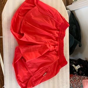 Red LuLulemon shorts